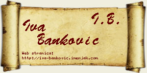 Iva Banković vizit kartica